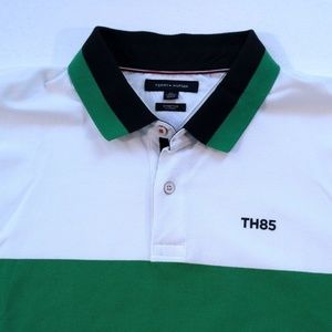 Tommy Hilfiger Green White Blue Polo Shirt 2XL